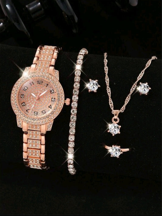 Parure montre dorée